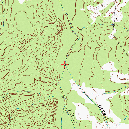 Topographic Map of Leggett Branch, NC