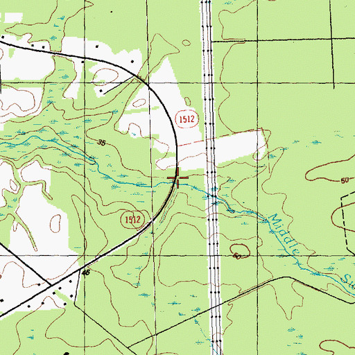 Topographic Map of Lewis Bridge, NC