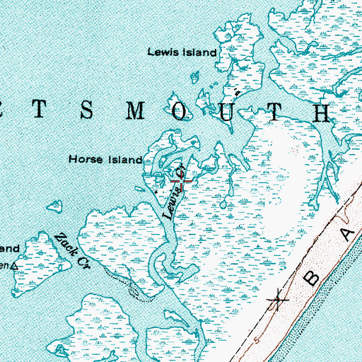 Topographic Map of Lewis Creek, NC