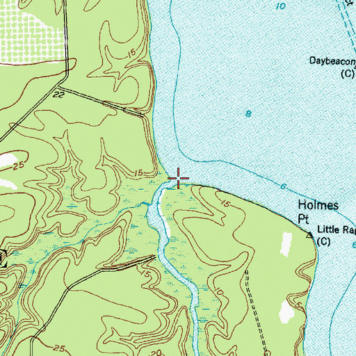 Topographic Map of Lewis Creek, NC