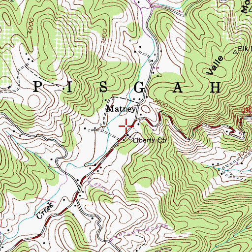 Topographic Map of Liberty Methodist Church, NC