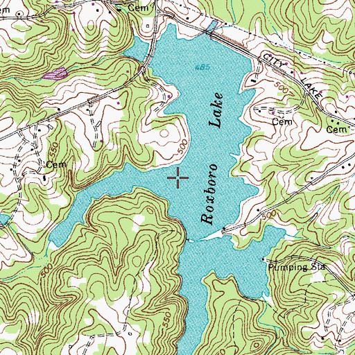 Topographic Map of Lick Branch, NC