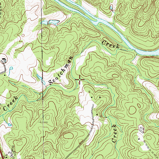 Topographic Map of Lick Creek, NC