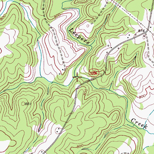 Topographic Map of Lick Run, NC