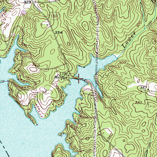 Topographic Map of Lily Bridge, NC