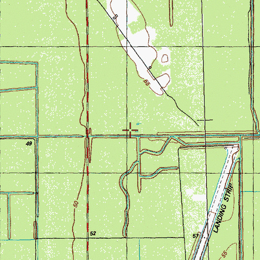 Topographic Map of Line Canal, NC