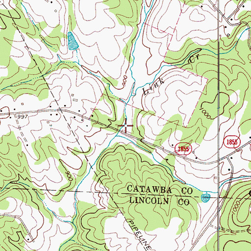 Topographic Map of Link Creek, NC