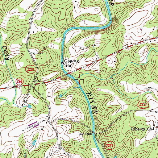 Topographic Map of Little Beaver Creek, NC