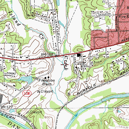 Topographic Map of Little Beaver Island Creek, NC