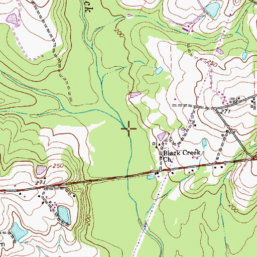 Topographic Map of Little Black Creek, NC