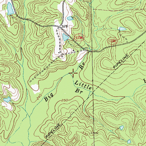Topographic Map of Little Branch, NC
