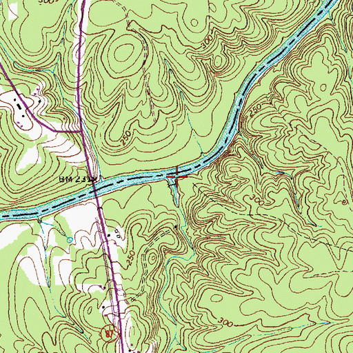Topographic Map of Little Buffalo Creek, NC