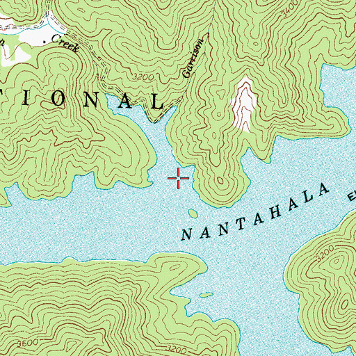 Topographic Map of Little Choga Creek, NC