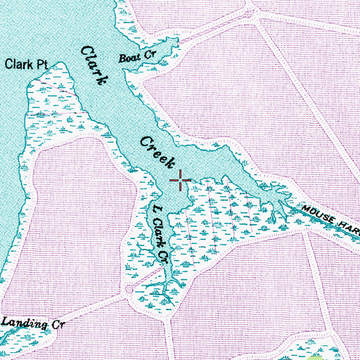 Topographic Map of Little Clark Creek, NC