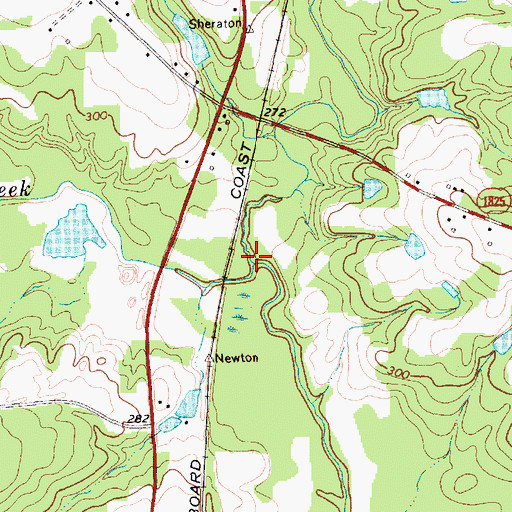 Topographic Map of Little Crane Creek, NC