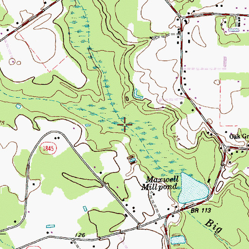 Topographic Map of Little Creek, NC