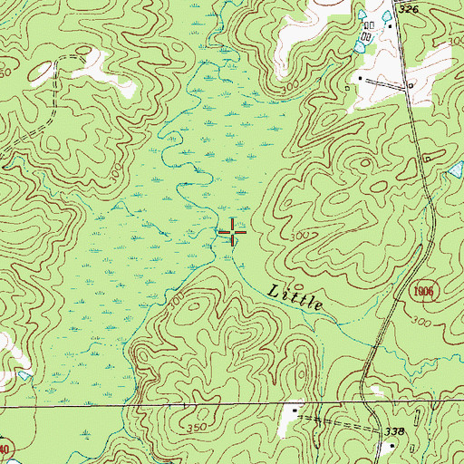 Topographic Map of Little Creek, NC