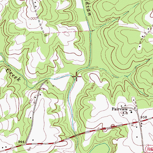 Topographic Map of Little Creek, NC