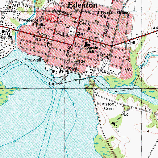 Topographic Map of Little Creek, NC