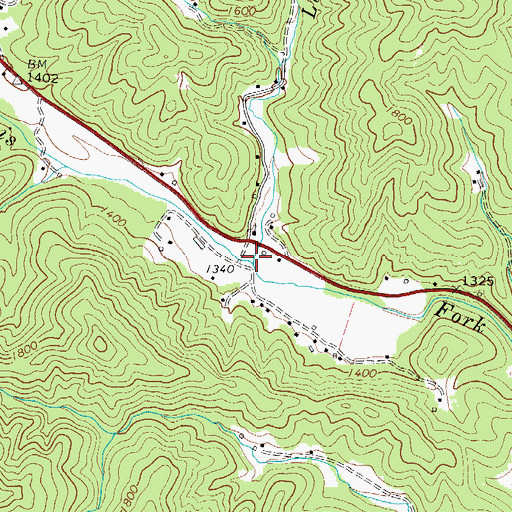 Topographic Map of Little Creek, NC