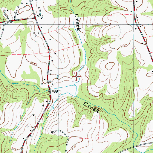 Topographic Map of Little Creek, NC
