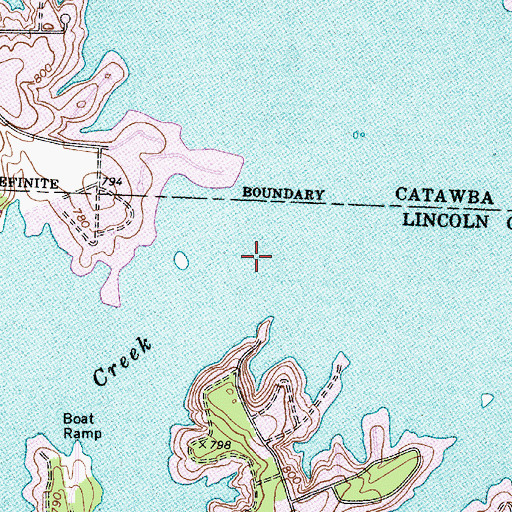 Topographic Map of Little Creek, NC