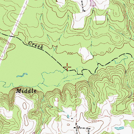 Topographic Map of Little Creek, NC