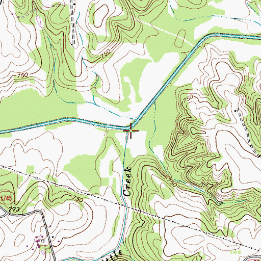 Topographic Map of Little Creek, NC