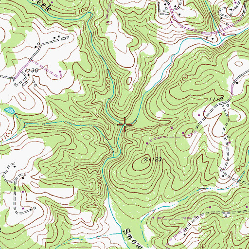 Topographic Map of Little Creek, NC