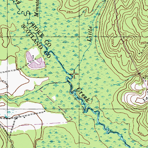 Topographic Map of Little Creek, NC