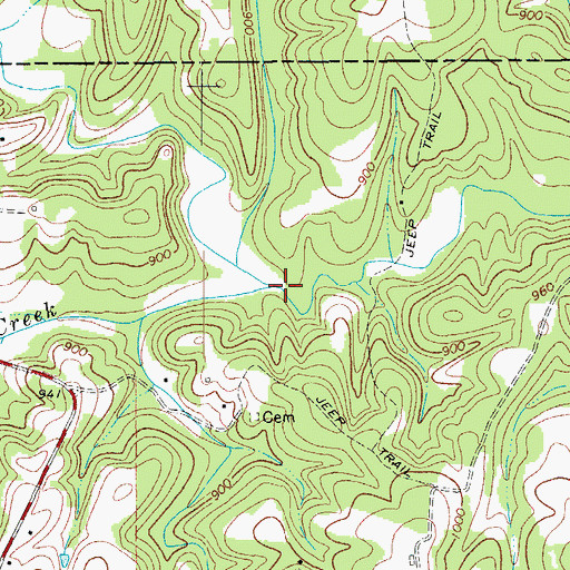 Topographic Map of Little Crooked Creek, NC