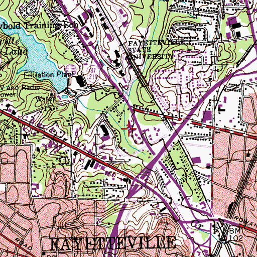 Topographic Map of Little Cross Creek, NC