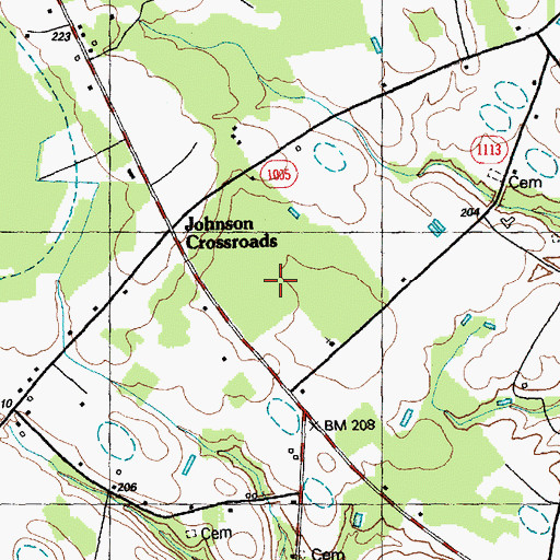 Topographic Map of Little Dismal Swamp, NC