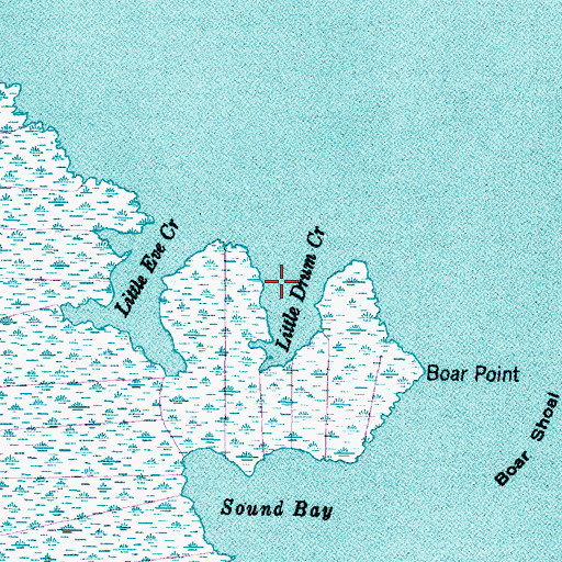 Topographic Map of Little Drum Creek, NC