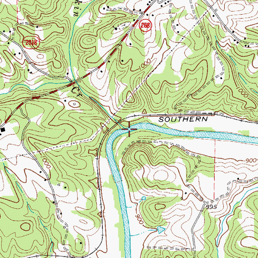 Topographic Map of Little Elkin Creek, NC