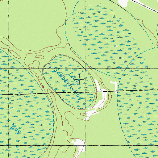 Topographic Map of Little Gallberry Bay, NC