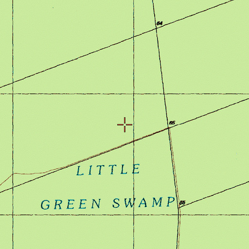 Topographic Map of Little Green Swamp, NC