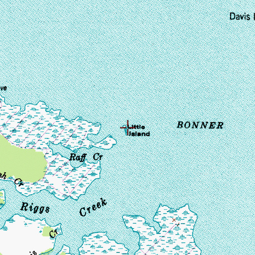 Topographic Map of Little Island, NC