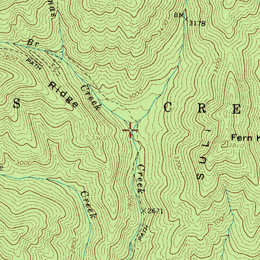 Topographic Map of Little Jonas Creek, NC