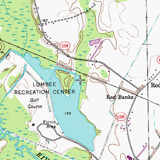 Topographic Map of Little Juniper Branch, NC