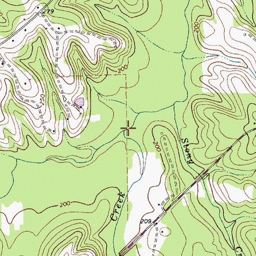 Topographic Map of Little Lick Creek, NC