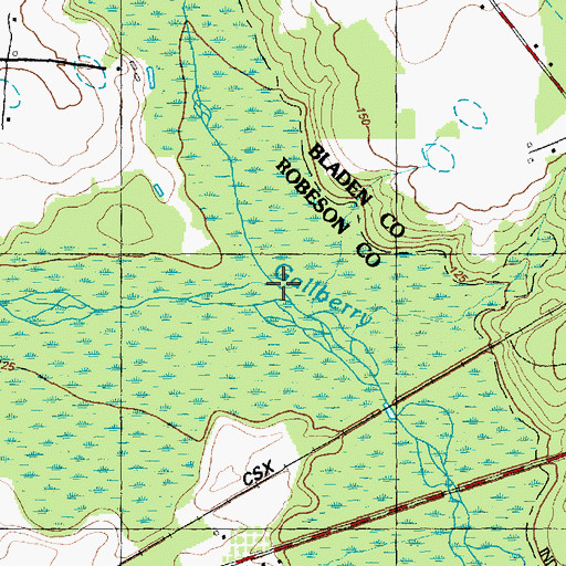 Topographic Map of Little Marsh Swamp, NC
