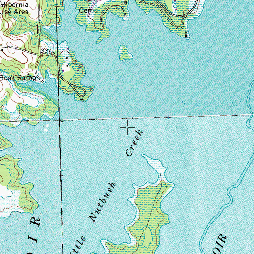 Topographic Map of Little Nutbush Creek, NC