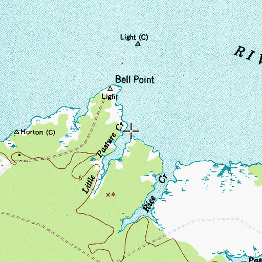 Topographic Map of Little Pasture Creek, NC