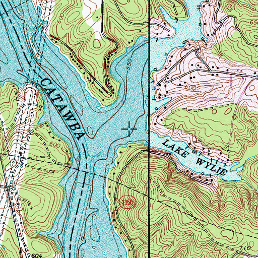 Topographic Map of Little Paw Creek, NC