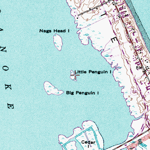 Topographic Map of Little Penguin Island, NC
