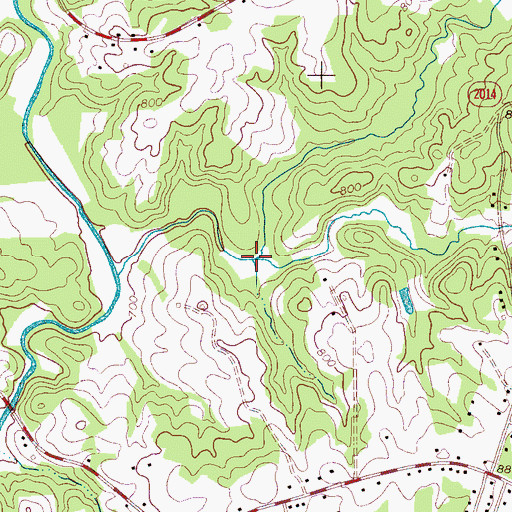 Topographic Map of Little Persimmon Creek, NC