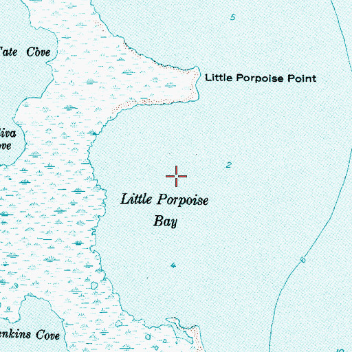 Topographic Map of Little Porpoise Bay, NC
