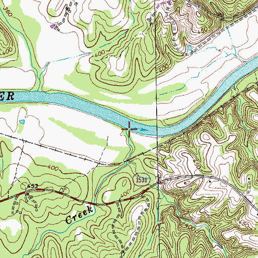 Topographic Map of Little Rattlesnake Creek, NC