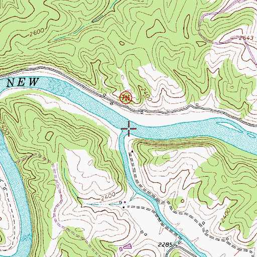Topographic Map of Little River, NC